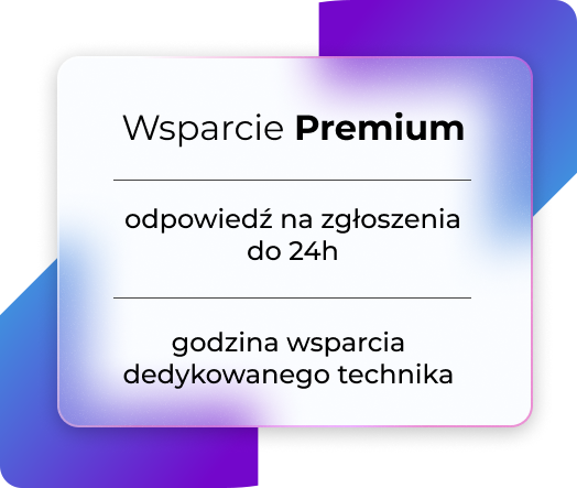 Informacja o korzyściach pakietu wsparcia Premium w aplikacji D360